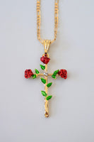 Red Dazzling Rose Cross