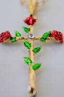 Red Dazzling Rose Cross