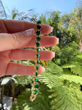 Heart Tennis Bracelet (Green)