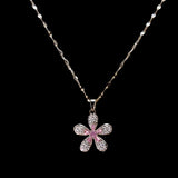 Pink Flower Necklace