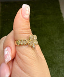 Diamond Flower Ring (White)