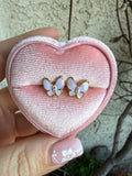 Enamel Butterfly Studs (Lilac)
