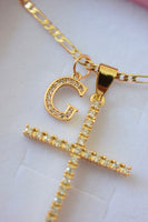 Large Diamond Cross & Initial