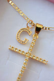 Large Diamond Cross & Initial