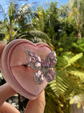 Glamorous Pink Butterfly Ring