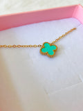 Turquoise Clover Necklace