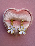 Dangle Flower Earrings (lilac)