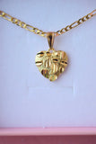 Diamond Cut Nugget Heart Necklace