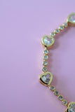 Bezel Heart Tennis Bracelet