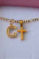 Mini Cross & Initial