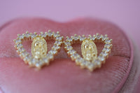 Heart Mary Earrings