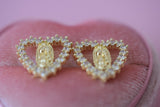 Heart Mary Earrings