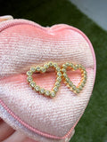 Bezel Heart Studs