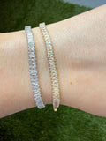 Dainty Baguette Tennis Bracelet (Gold or Silver)