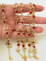 Ruby Heart Bracelet