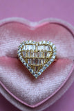 Iced Out Heart Ring