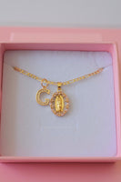 Pink Marquise Mary & Initial