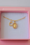 Pink Marquise Mary & Initial