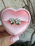 Delilah Flower Studs (teal)