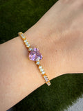 Sparkly Pink Heart Bracelet