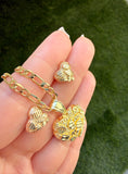 Larger High Shine Nugget Heart Set- Package Deal