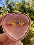 Trillion Amethyst Ring
