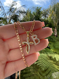 Sparkly Cross & Initial