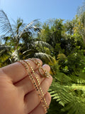 Spinning Flower Heart (Figaro Chain)