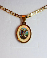 Oval Saint Michael Necklace