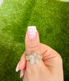 Diamond Flower Ring (Pink)