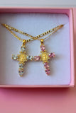 Pear Shape Mary Cross In 2 Colors