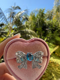 Vintage Style Blue Bow Ring
