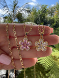 Pear Shape Flower (figaro chain)