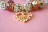 Fancy Mary Heart Charm Bracelet