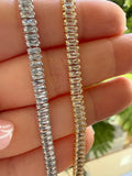 Dainty Baguette Tennis Bracelet (Gold or Silver)
