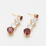 Garnet Drop Earrings