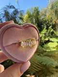 Thick Marquise Gold Band