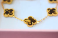 Golden Brown Lucky Clover Bracelet