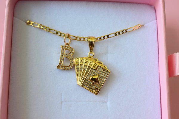 Lucky Playing Cards & Initial