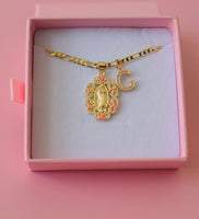 Icy La Rosa de Guadalupe & Initial (Pink)