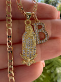 Pavé Mother Mary & Initial