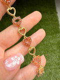 Bling Heart Bracelet (Red)