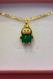 Green La Boo Boo (Figaro Chain)