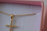 Classic Diamond Cross (Rolo Chain)