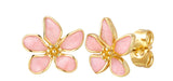 Pink Flower Studs
