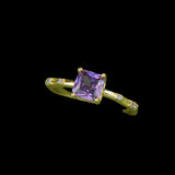 Purple Cushion Ring