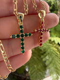 Emerald Or Ruby Inspired Cross
