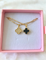 Reversible Icy Clover (Figaro Chain)