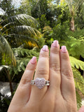 Icy Cuban Heart Ring (adjustable)