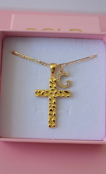 Nugget Cross With Initial